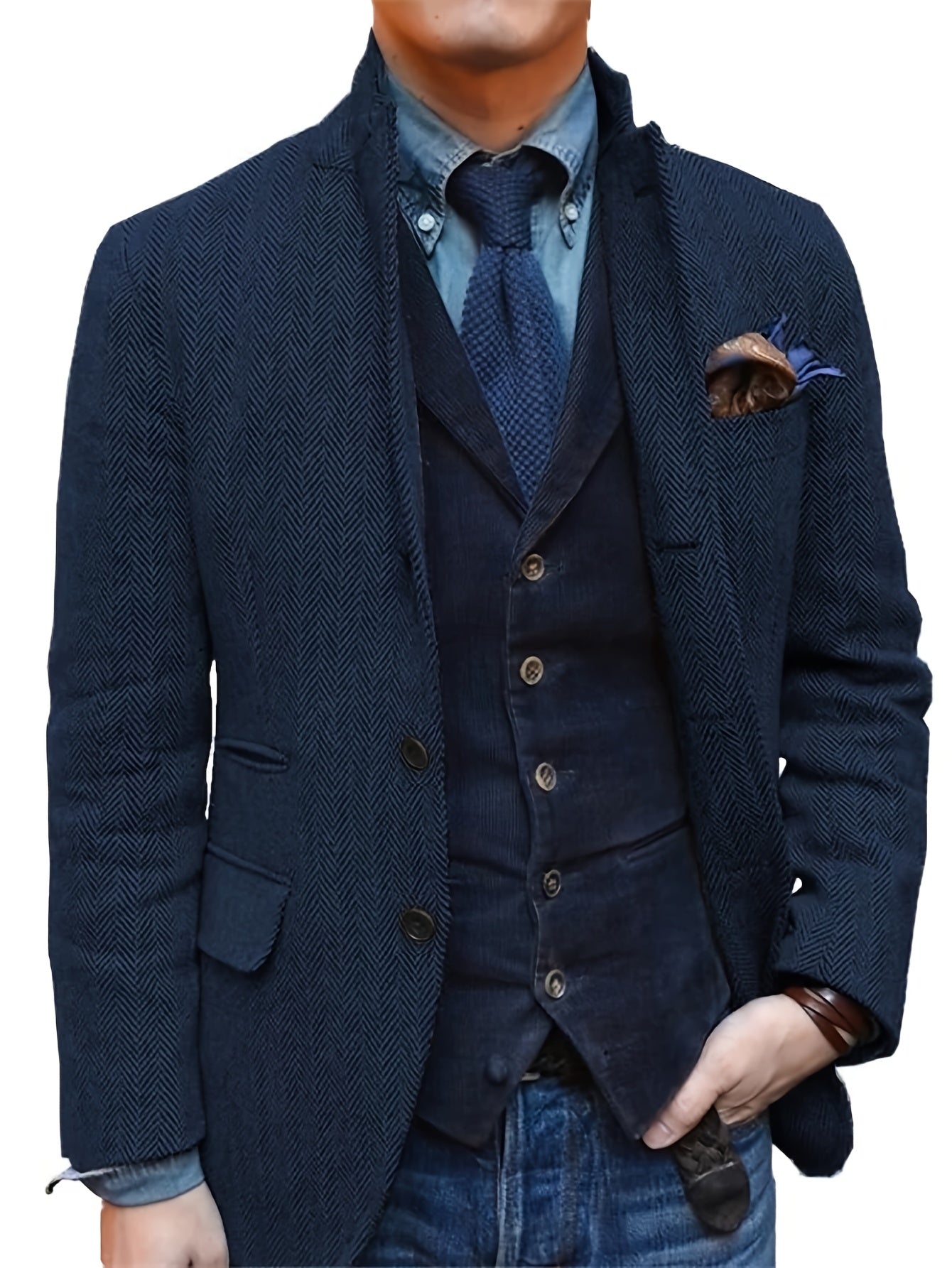 LAURENT MONACO | VESTE À REVERS VINTAGE POUR HOMMES
