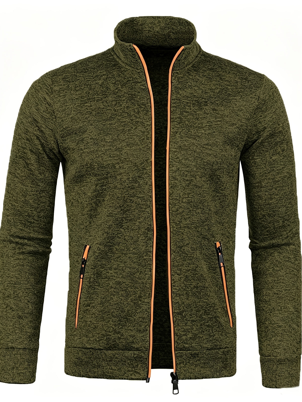 LAURENT MONACO | VESTE EN TRICOT À COL FERMÉ PAR UNE FERMETURE ÉCLAIR POUR HOMMES