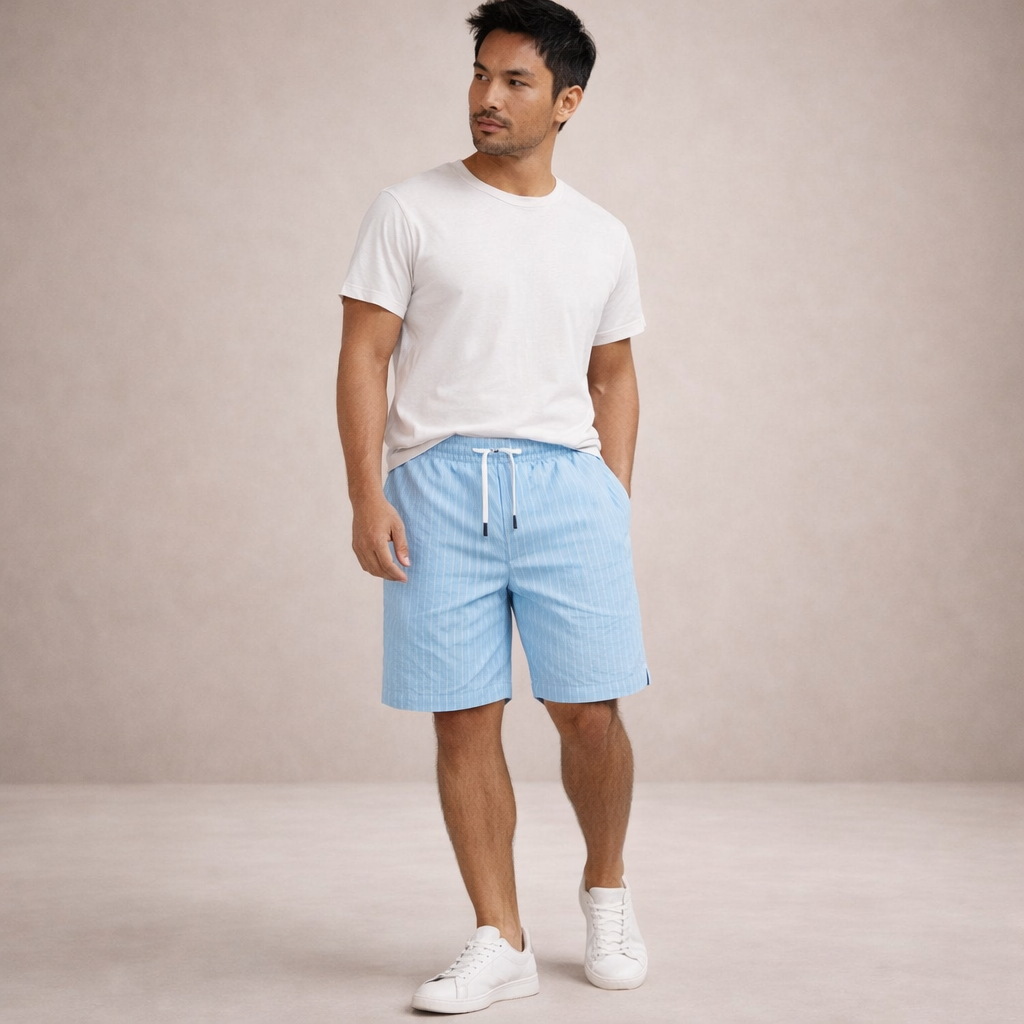 LAURENT MONACO | SHORTS D'ÉTÉ EN LIN POUR HOMMES