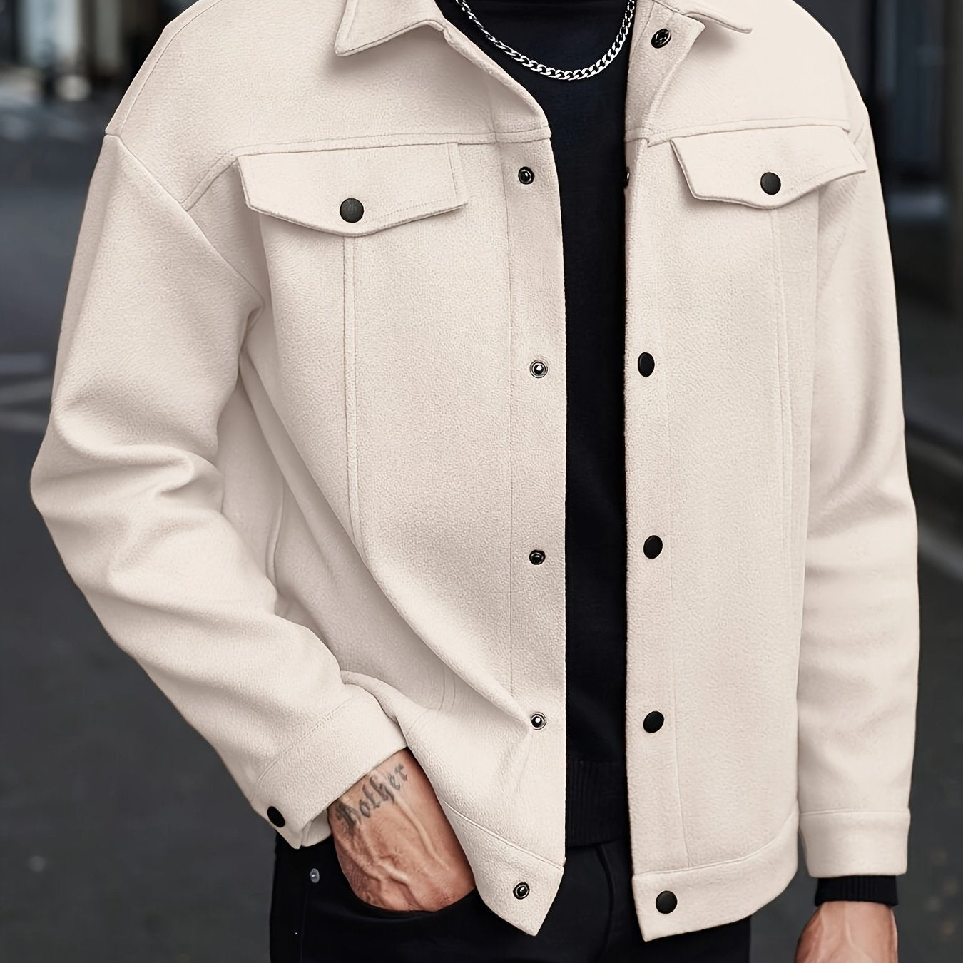LAURENT MONACO | VESTE À BOUTONS TEXTURÉE POUR HOMMES
