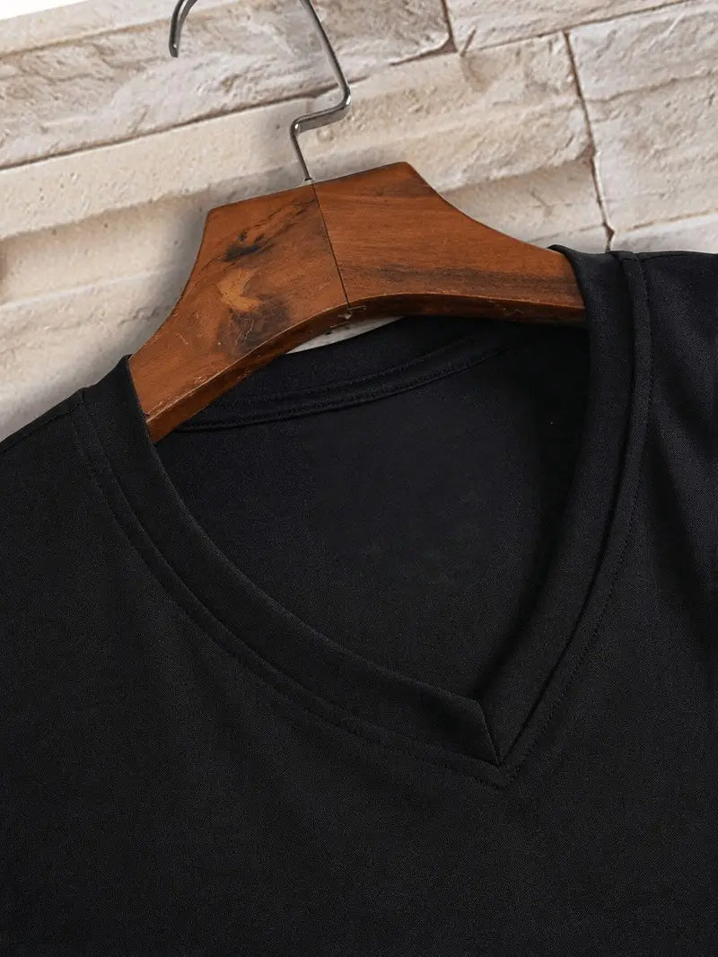 LAURENT MONACO | T-SHIRT À COL EN V POUR HOMMES