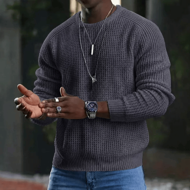 LAURENT MONACO | PULL EN MAILLE GAUFRÉE POUR HOMMES
