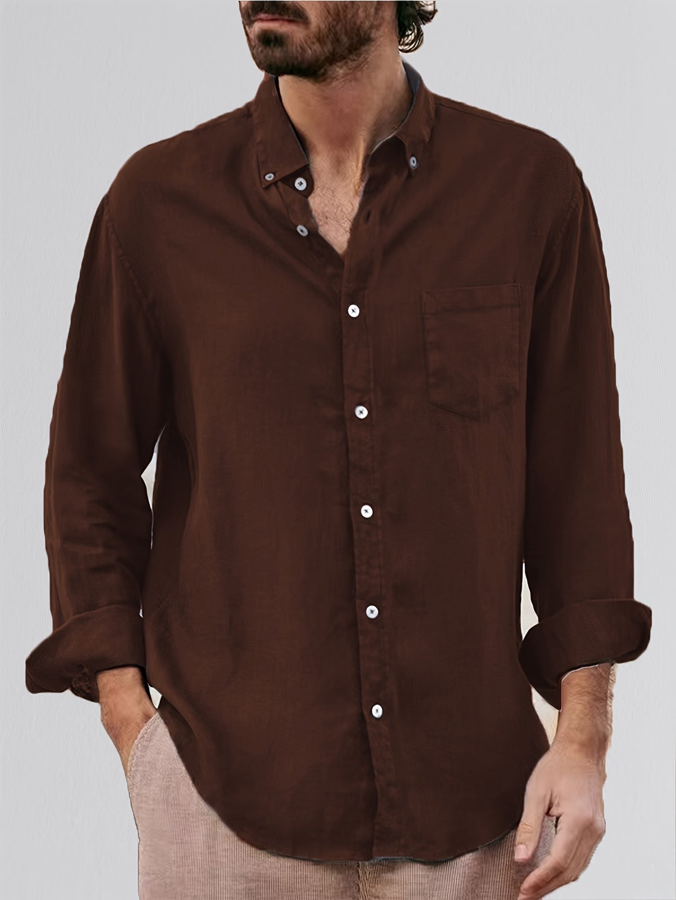 LAURENT MONACO | CHEMISE À REVERS CLASSIQUE POUR HOMMES