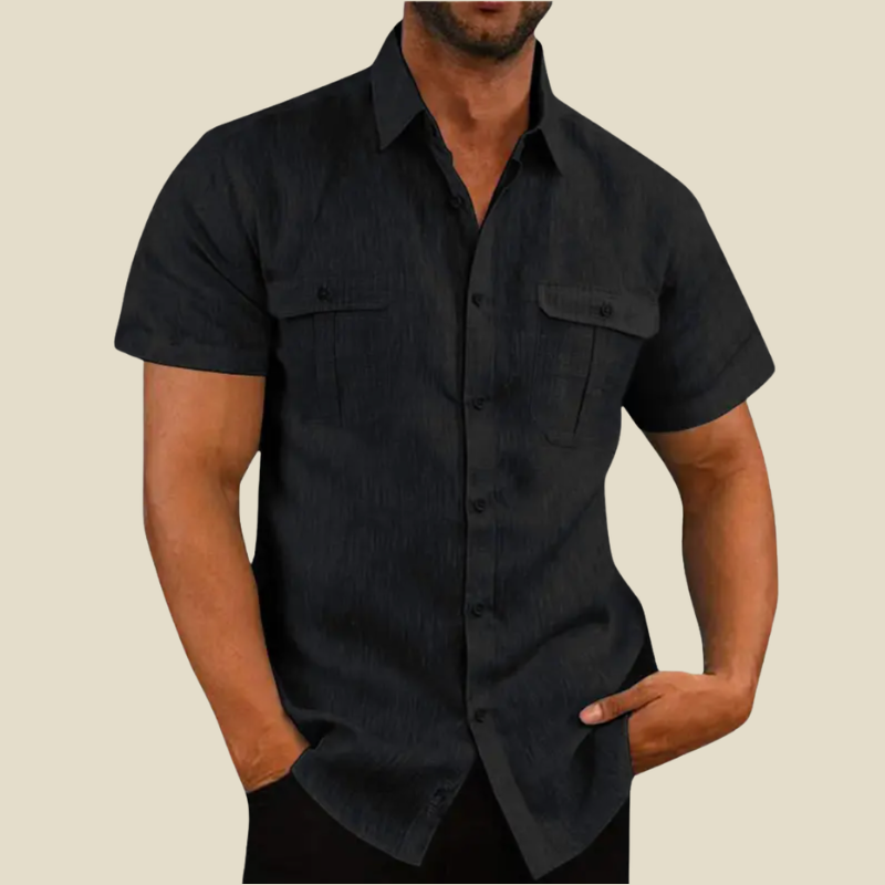 LAURENT MONACO | CHEMISE À POCHES TEXTURÉE POUR HOMMES