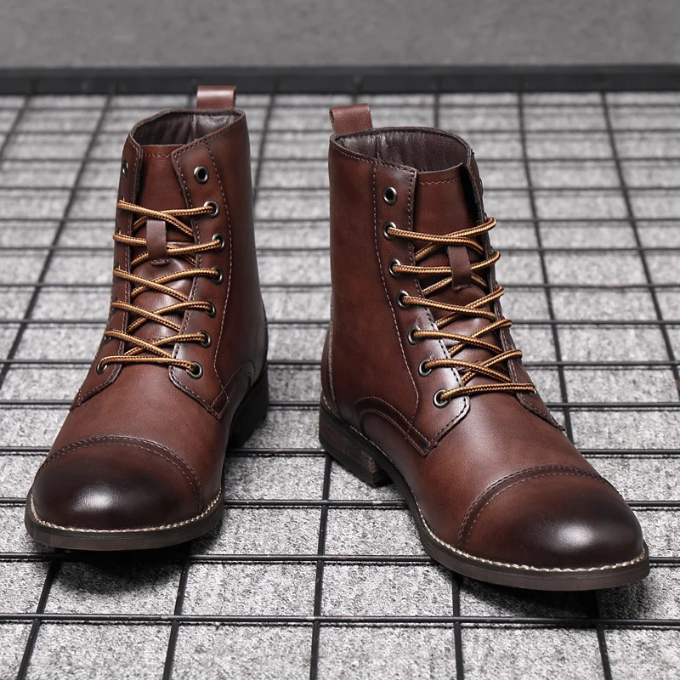 LAURENT MONACO | BOTTES DE VILLE BRUNIES POUR HOMME