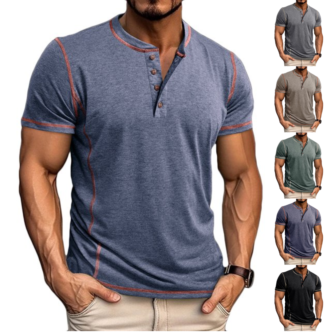 LAURENT MONACO | T-SHIRT HENLEY POUR HOMMES