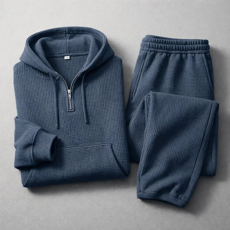 LAURENT MONACO | ENSEMBLE EN MAILLE GAUFRÉE POUR HOMMES