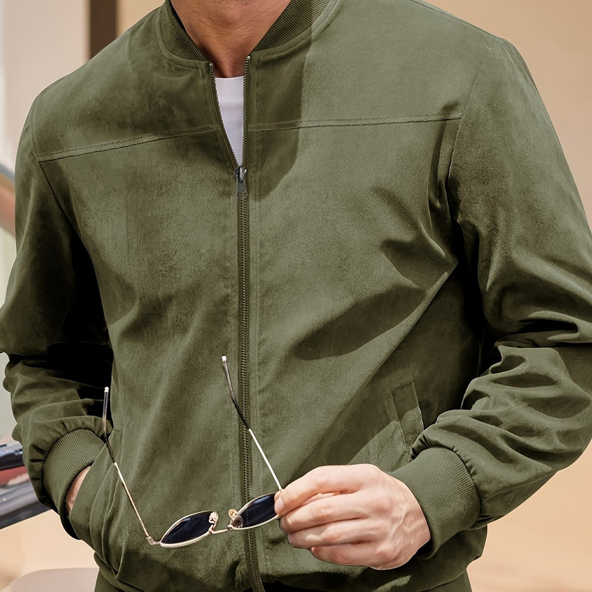 LAURENT MONACO | VESTE BOMBER À FERMETURE ÉCLAIR POUR HOMMES