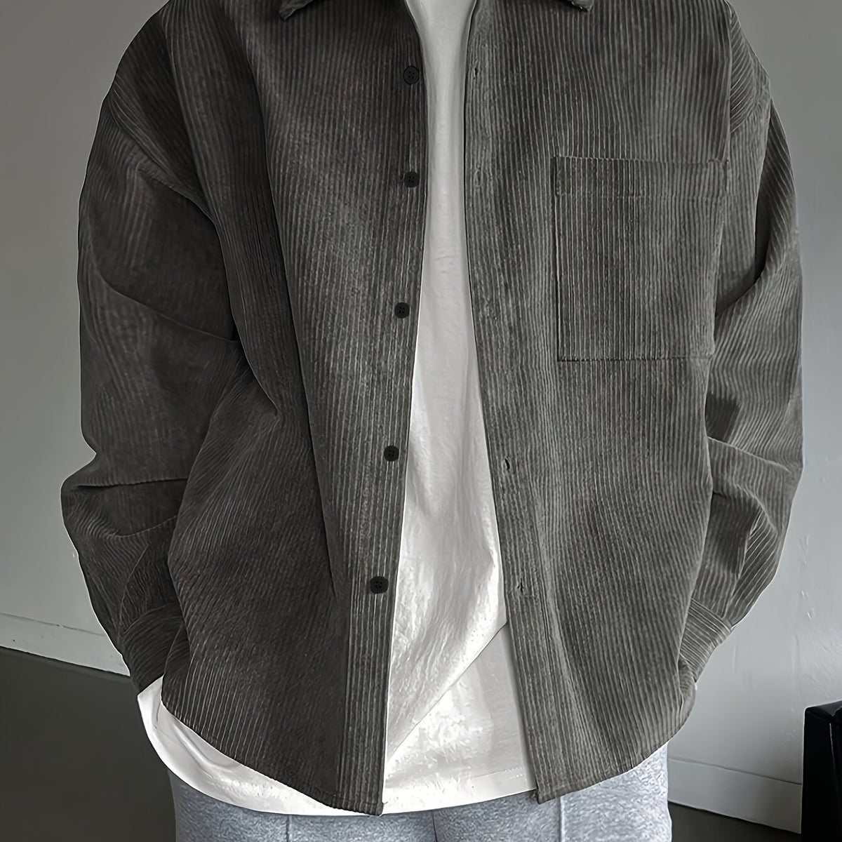 LAURENT MONACO | CHEMISE À COL RELAXÉ POUR HOMMES