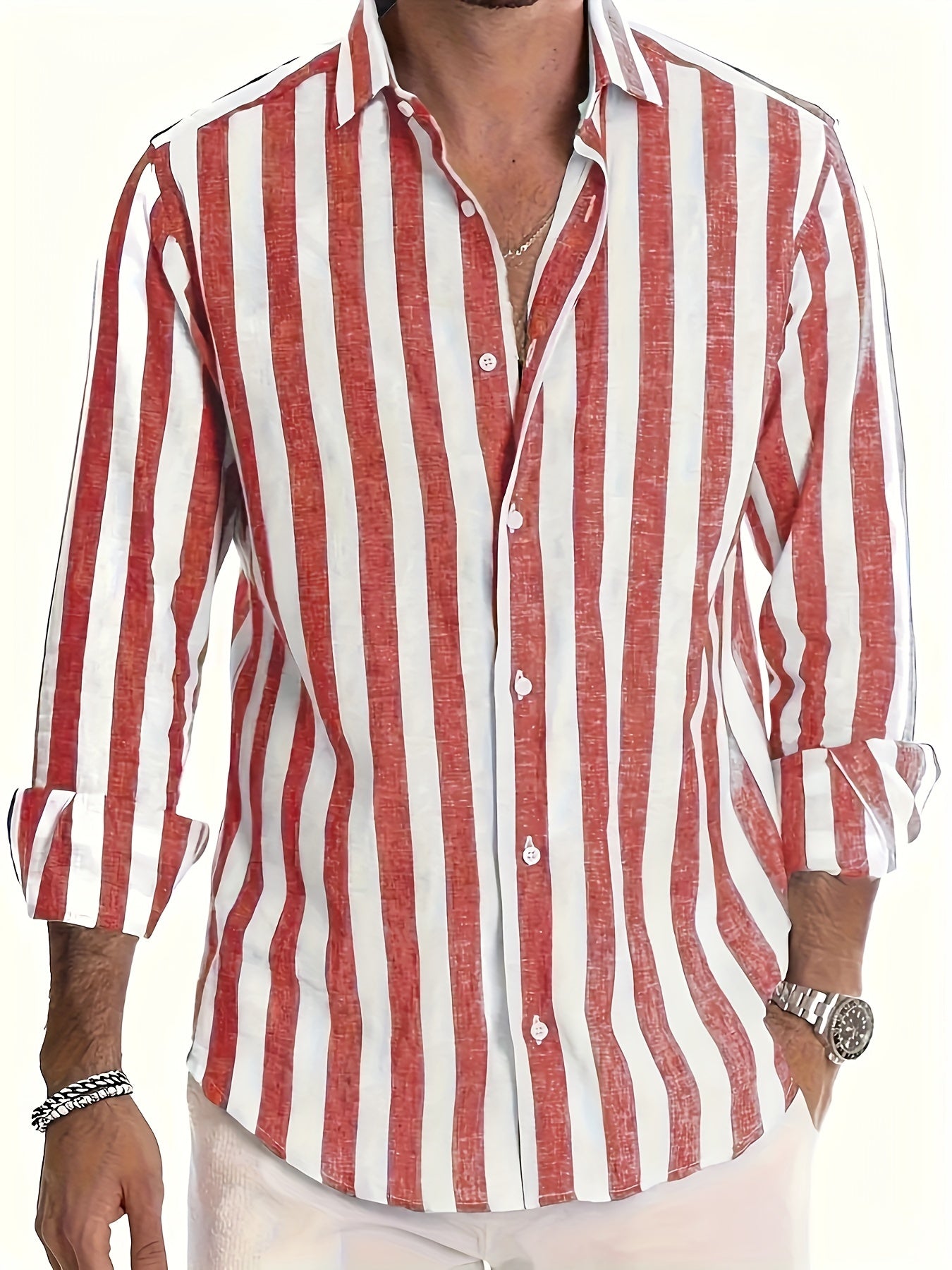 LAURENT MONACO | CHEMISE RAFFINÉE À RAYURES POUR HOMMES
