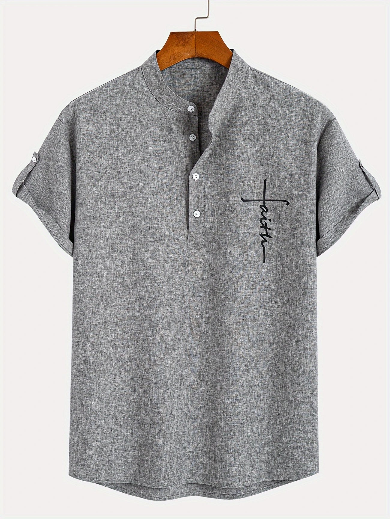 LAURENT MONACO | CHEMISE À COL MONTANT POUR HOMMES