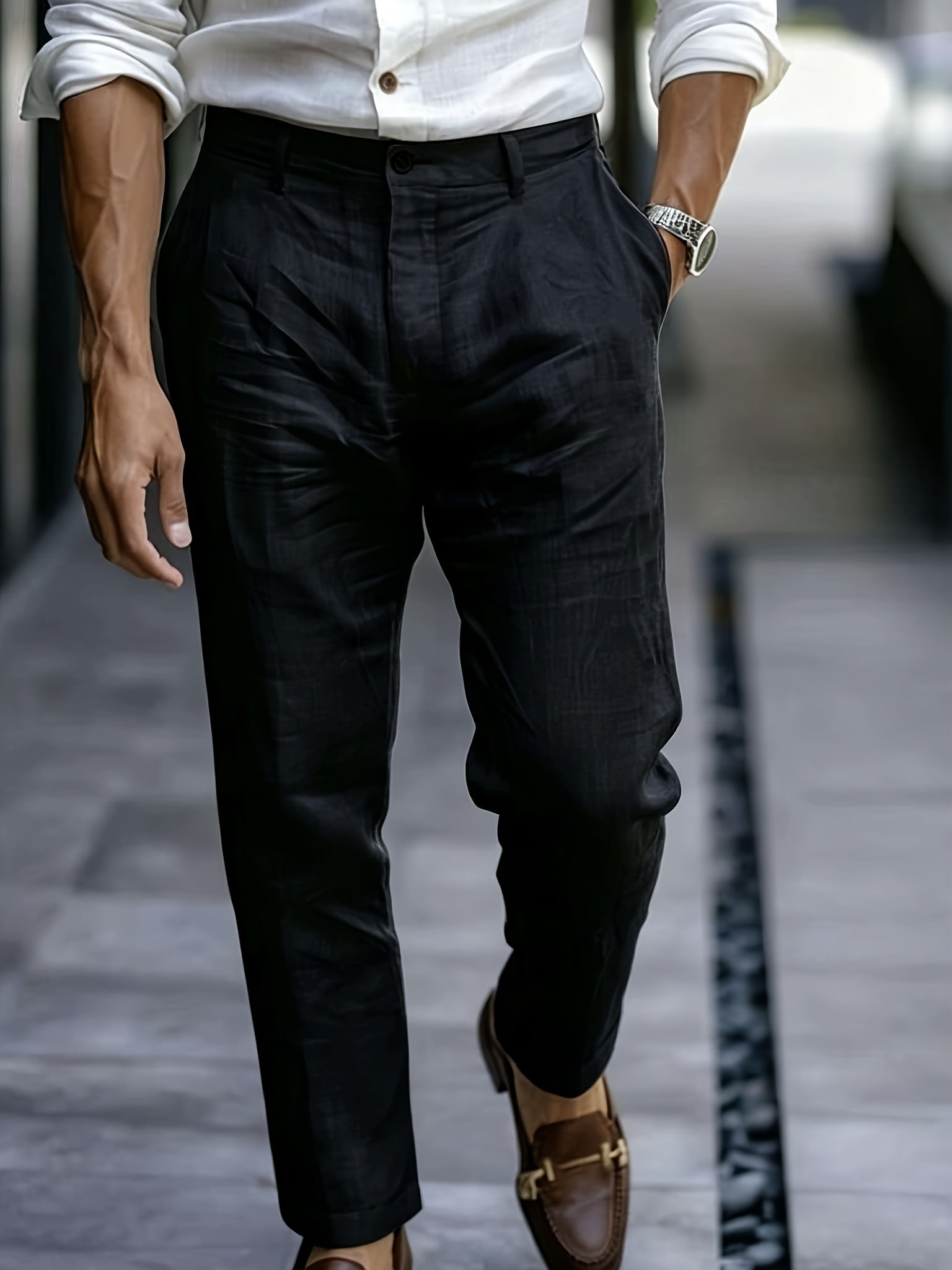 LAURENT MONACO | PANTALON D'ÉTÉ EN VISCOSE POUR HOMMES