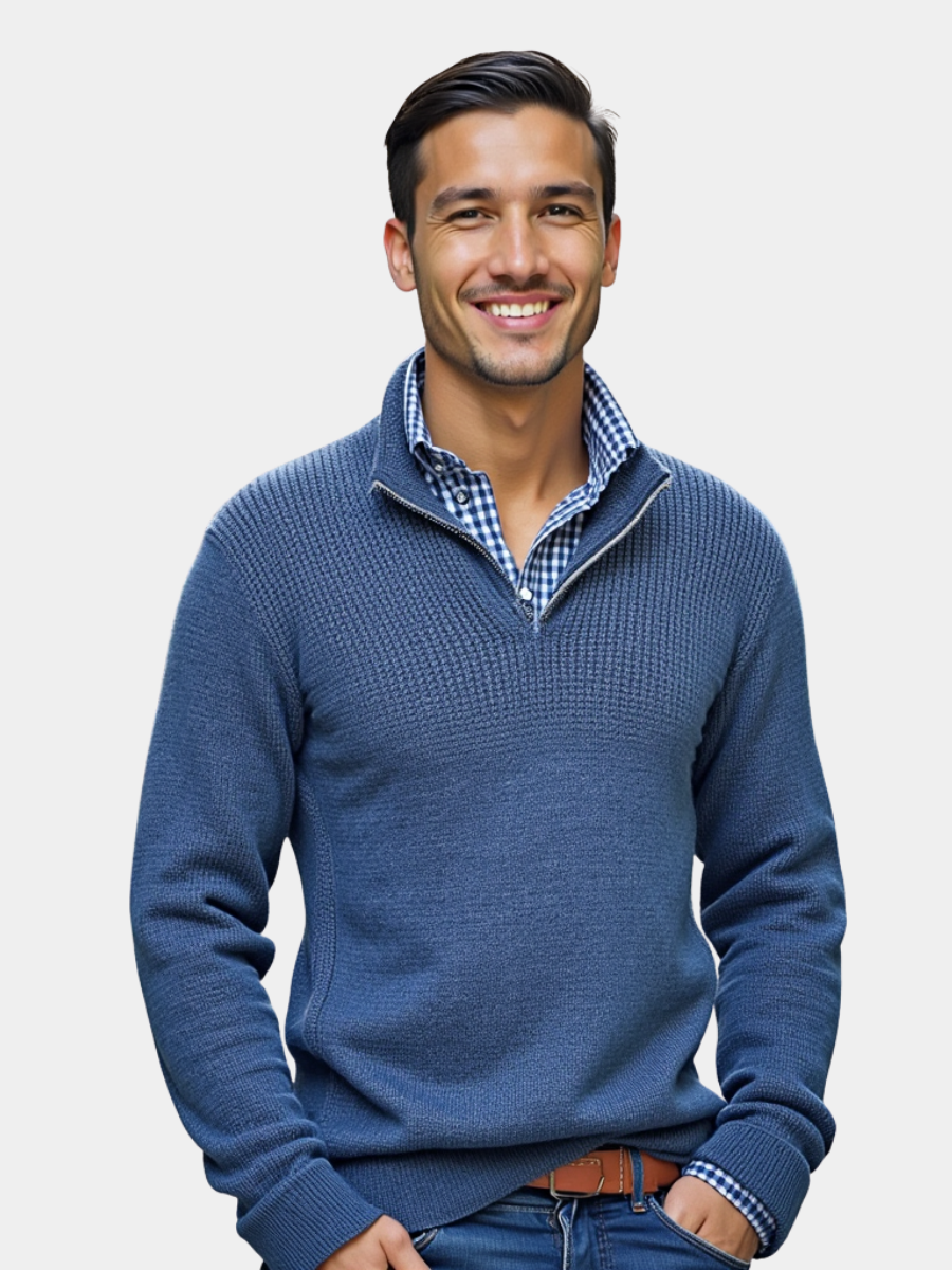 LAURENT MONACO | PULL À DEMI-FERMETURE ÉCLAIR POUR HOMMES