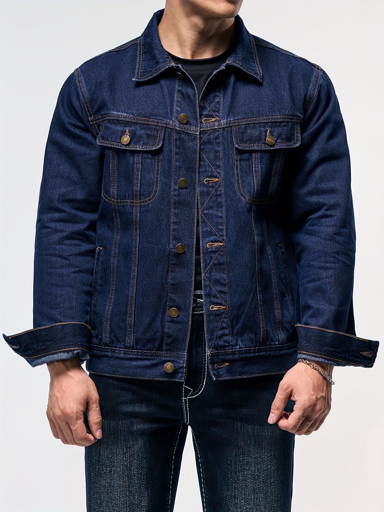 LAURENT MONACO | VESTE DE TRAVAIL EN DENIM POUR HOMMES