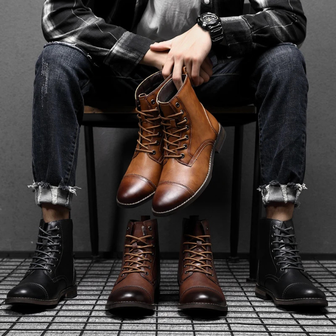 LAURENT MONACO | BOTTES DE VILLE BRUNIES POUR HOMME