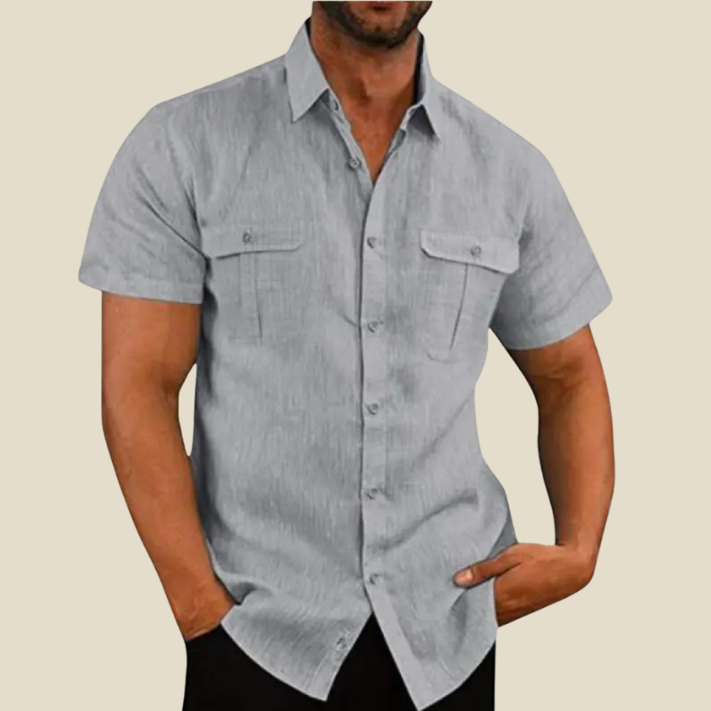 LAURENT MONACO | CHEMISE À POCHES TEXTURÉE POUR HOMMES