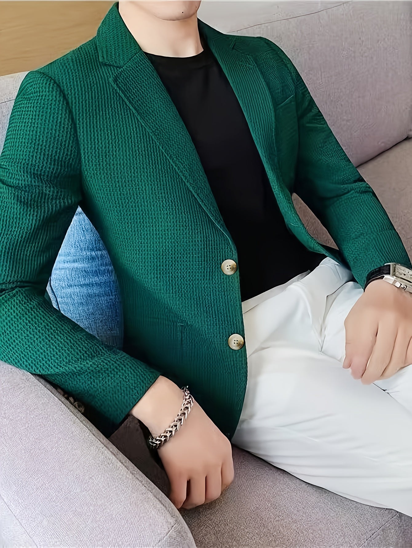 LAURENT MONACO | VESTE EN MAILLE TEXTURÉE POUR HOMMES