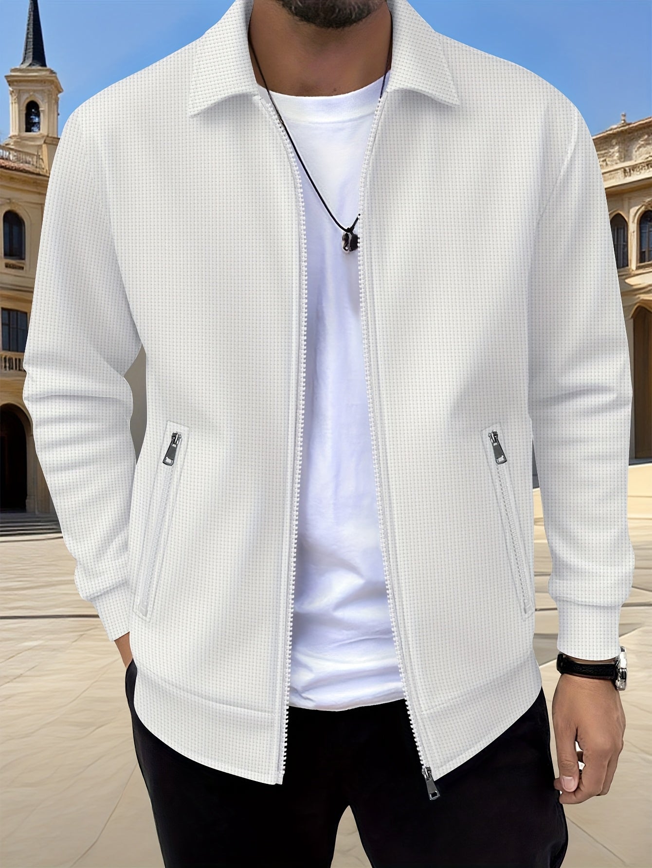 LAURENT MONACO | VESTE À FERMETURE ÉCLAIR POUR HOMMES