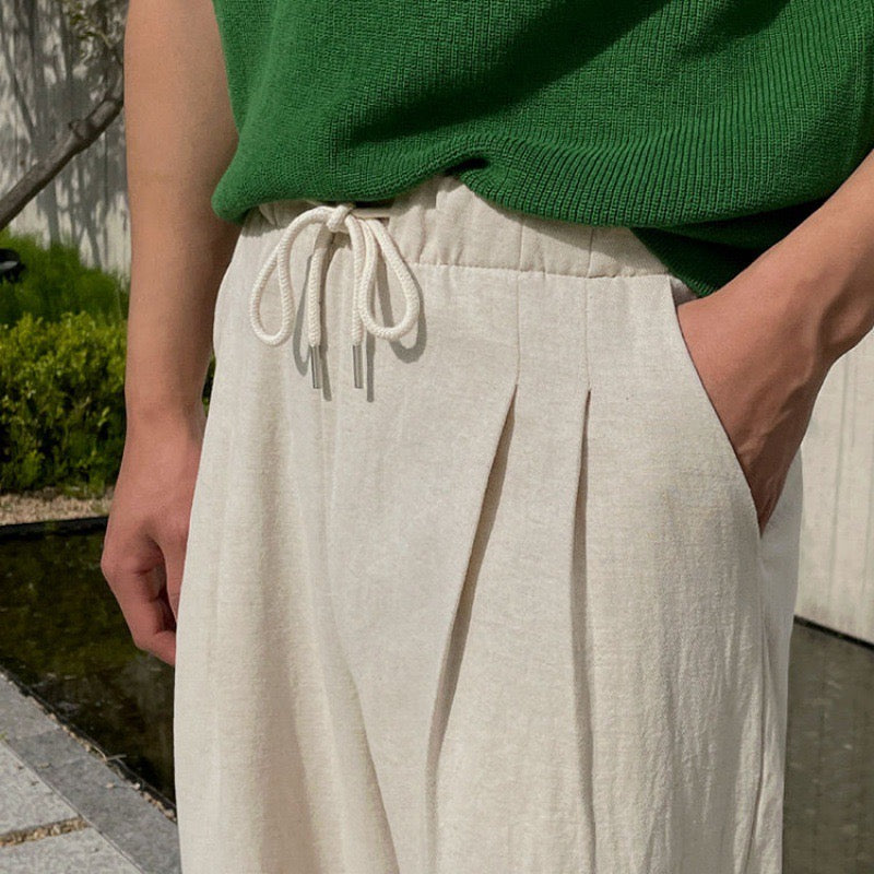 Kyoto | Pantalons en Lin avec Cordon