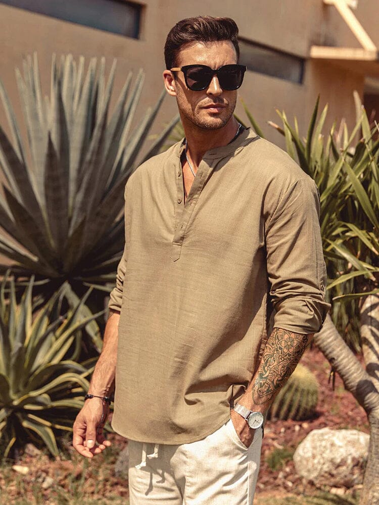 LAURENT MONACO | CHEMISE EN COTON LIN POUR HOMME