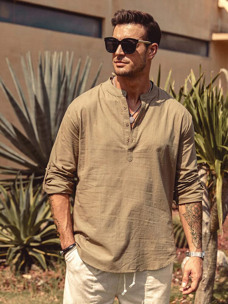 LAURENT MONACO | CHEMISE EN COTON LIN POUR HOMME