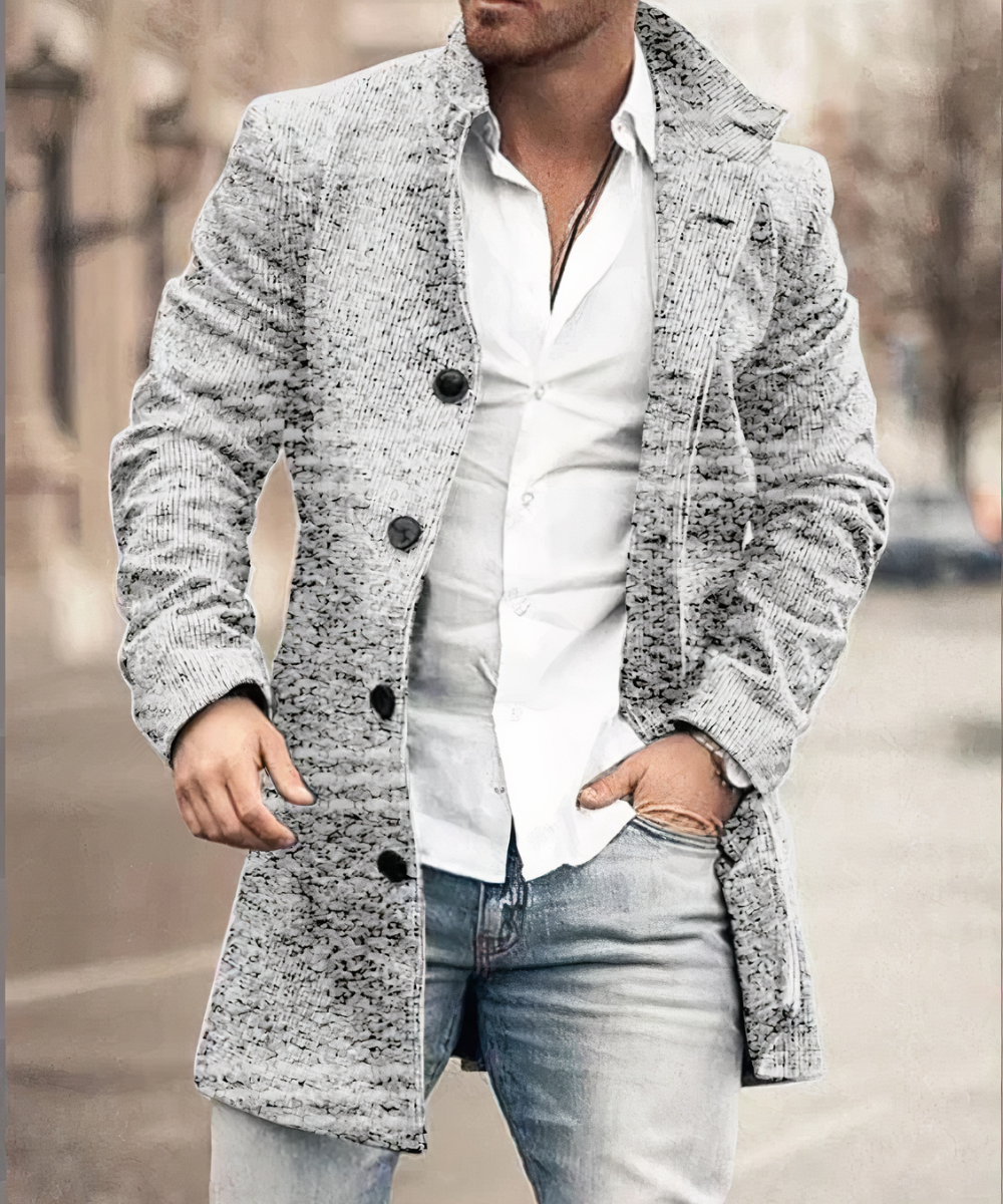 LAURENT MONACO | TRENCH CLASSIQUE À BOUTONS POUR HOMMES