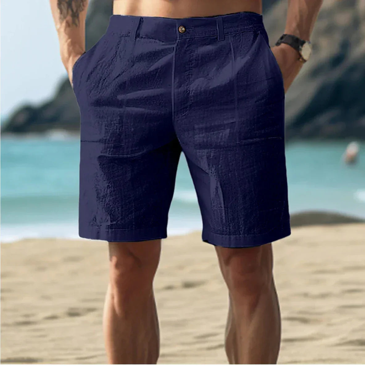 LAURENT MONACO | SHORT EN LIN ESTIVAL POUR HOMMES