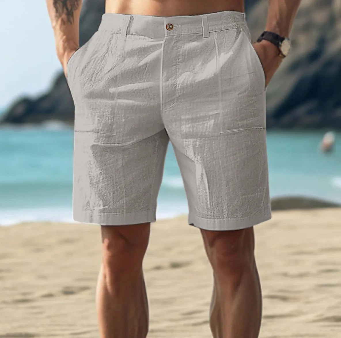 LAURENT MONACO | SHORT EN LIN ESTIVAL POUR HOMMES
