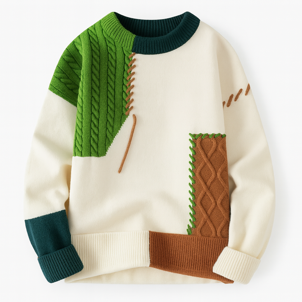 LAURENT MONACO | PULL PATCHWORK POUR HOMME