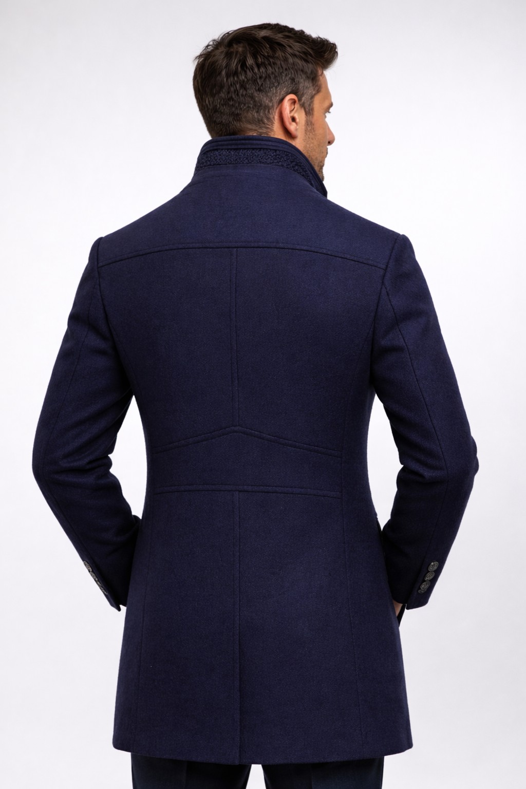 LAURENT MONACO  MANTEAU EN LAINE POUR HOMMES