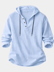 LAURENT MONACO | SWEAT À CAPUCHE EN COTON ET LIN POUR HOMMES