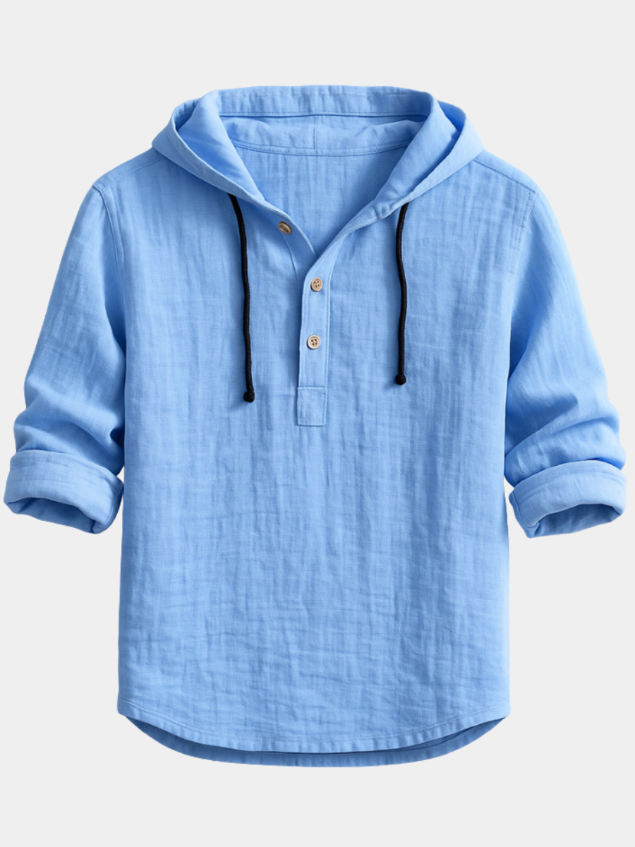 LAURENT MONACO | SWEAT À CAPUCHE EN MÉLANGE DE LIN POUR HOMMES