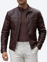 LAURENT MONACO | VESTE À COL DRAIT ET FERMETURE ÉCLAIR POUR HOMMES