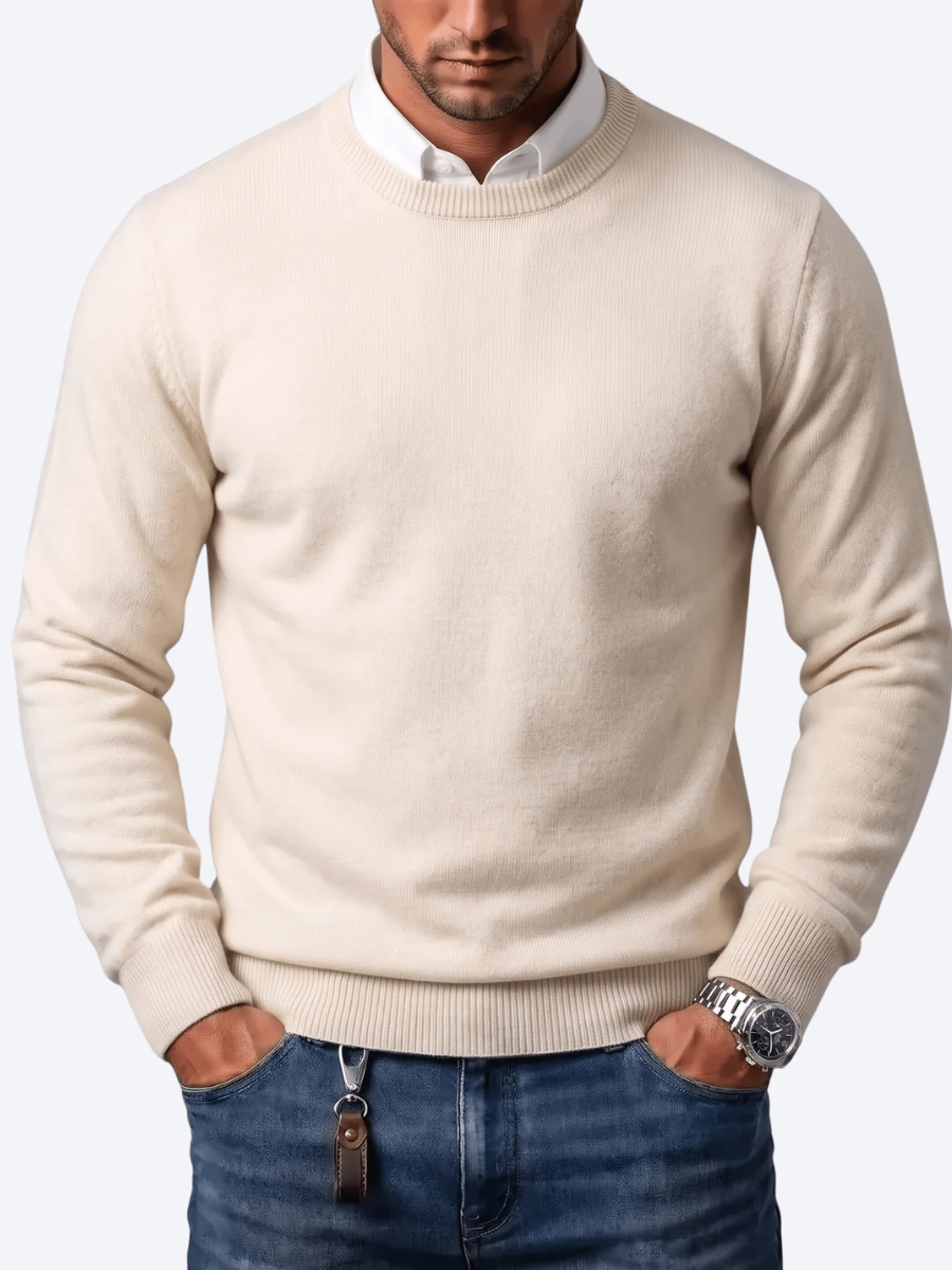 LAURENT MONACO | PULL À CÔTES CLASSIQUE POUR HOMMES