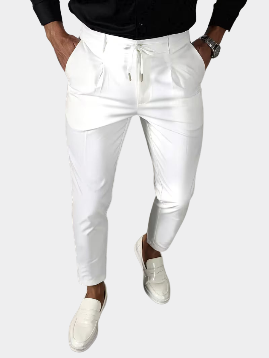 LAURENT MONACO | PANTALON PLISSÉ CONIQUE AUX CHEVILLES POUR HOMMES