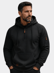 LAURENT MONACO | SWEAT À CAPUCHE AVEC DEMI-FERMETURE ÉCLAIR POUR HOMMES