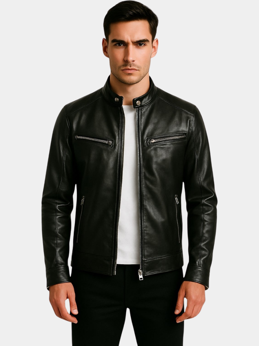 LAURENT MONACO | VESTE DE MOTARD AJUSTÉE POUR HOMMES