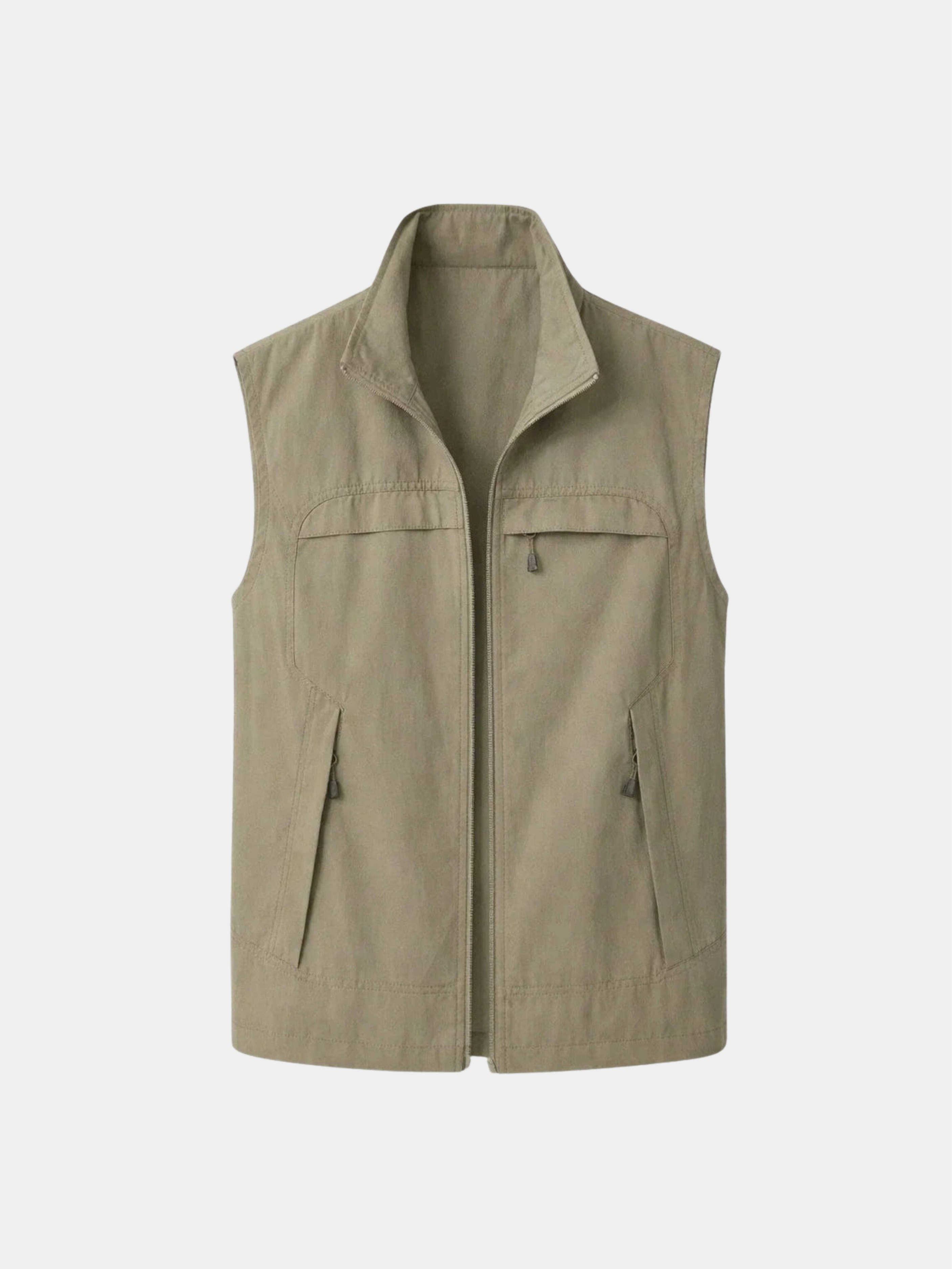 LAURENT MONACO | GILET UTILITAIRE À FERMETURE ÉCLAIR POUR HOMMES