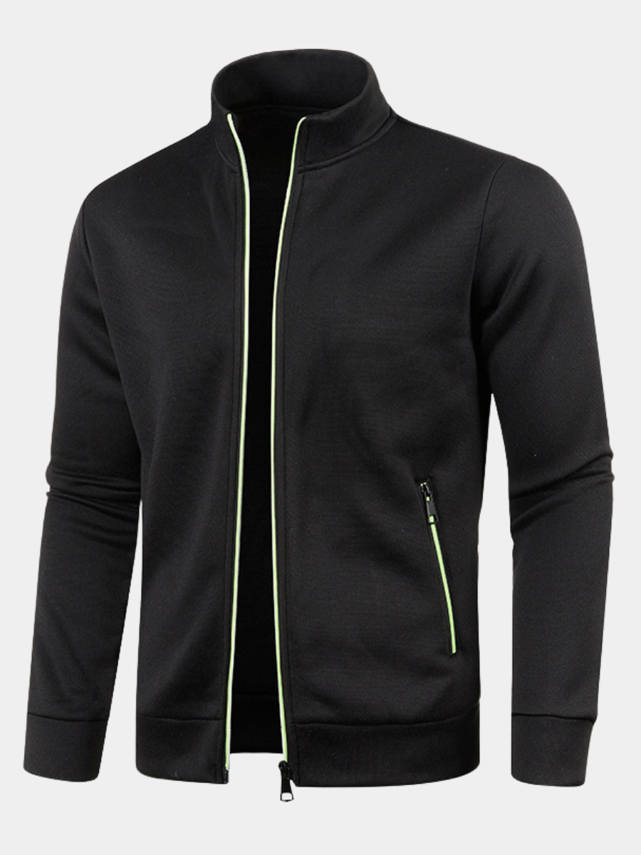 LAURENT MONACO | VESTE EN MAILLE À FERMETURE ÉCLAIR POUR HOMMES
