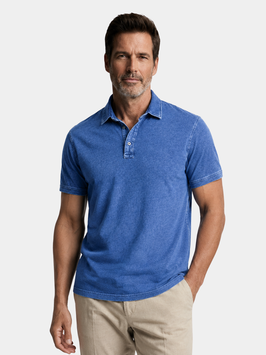 LAURENT MONACO | POLO DÉLAVÉ POUR HOMMES