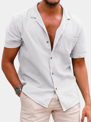 LAURENT MONACO | CHEMISE EN COTON ET LIN POUR HOMMES
