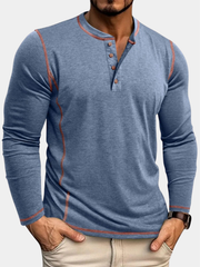 LAURENT MONACO | T-SHIRT À MANCHES LONGUES DÉCONTRACTÉ POUR HOMMES