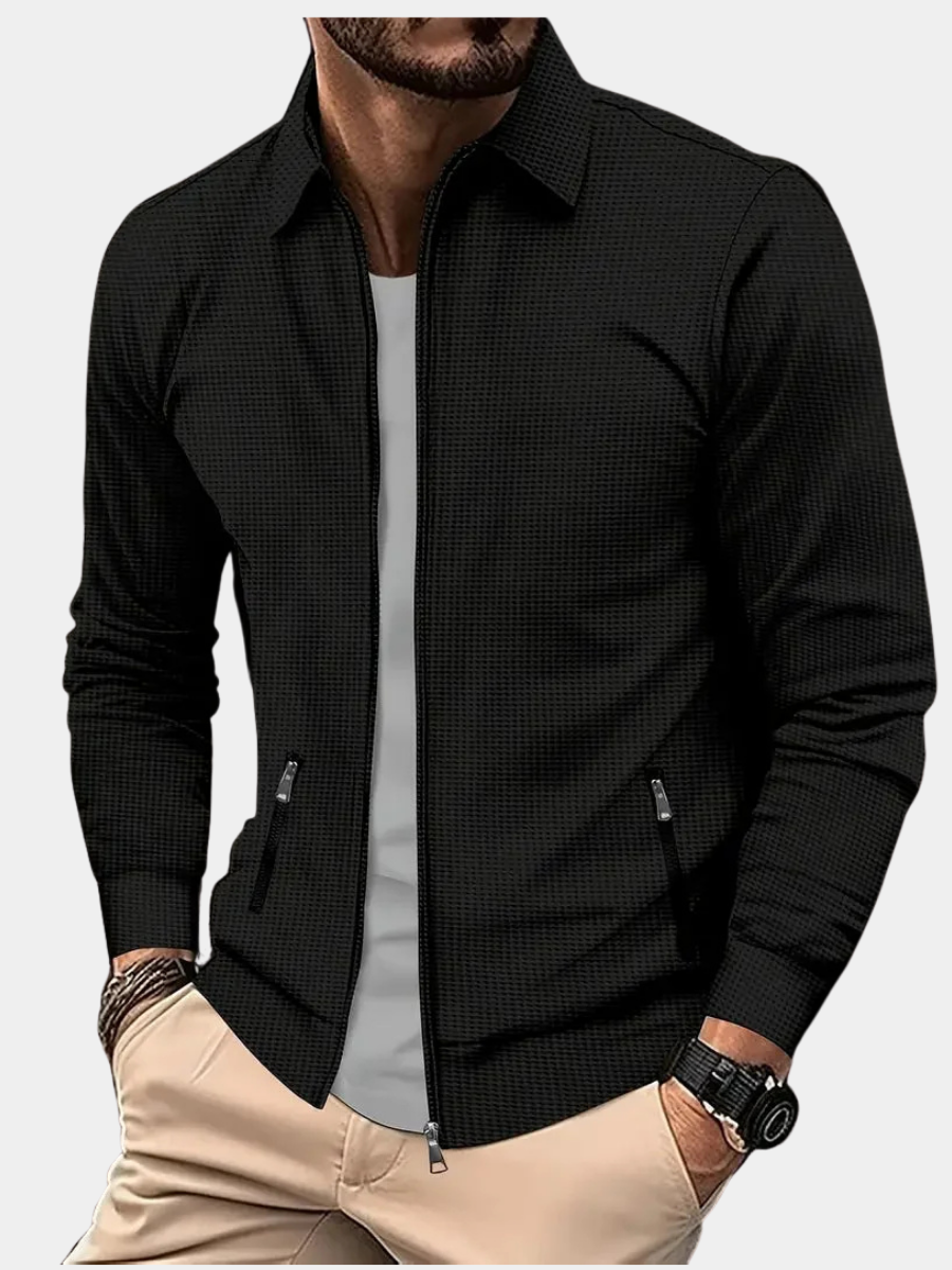 LAURENT MONACO | CARDIGAN À COL HAUT ET FERMETURE ÉCLAIR POUR HOMMES