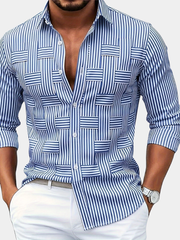 LAURENT MONACO | CHEMISE À RAYURES VINTAGE POUR HOMMES