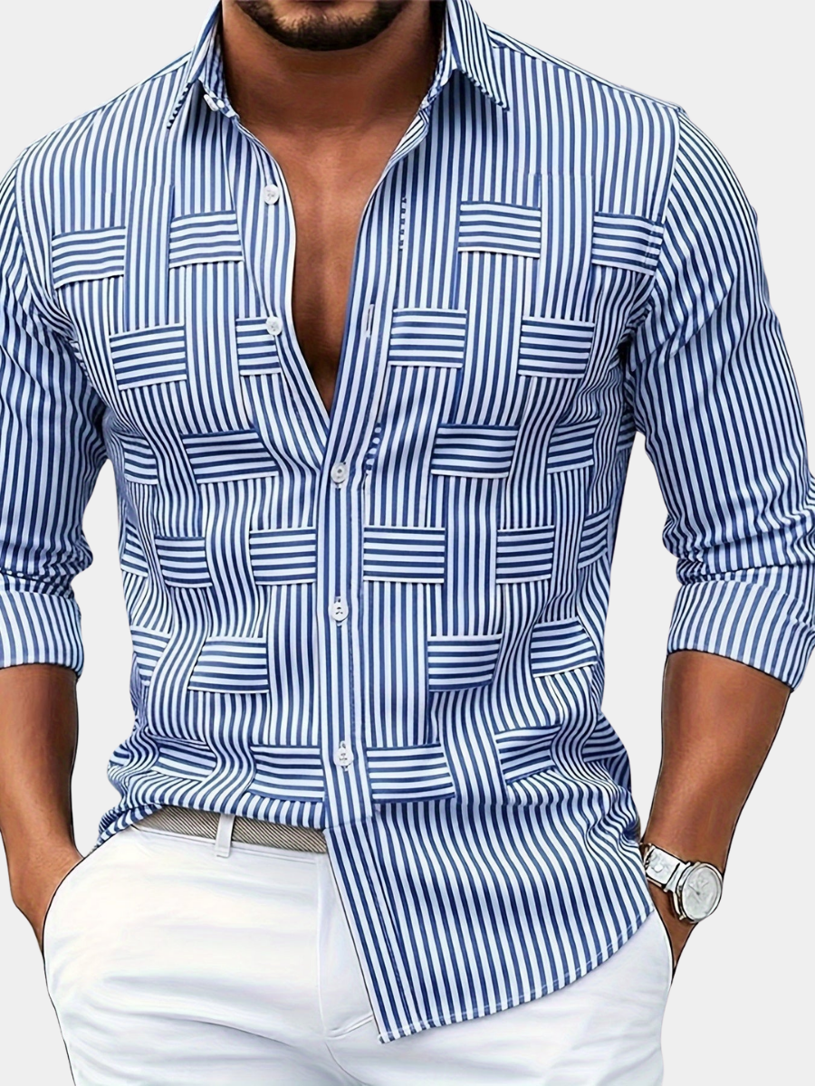LAURENT MONACO | CHEMISE À RAYURES VINTAGE POUR HOMMES
