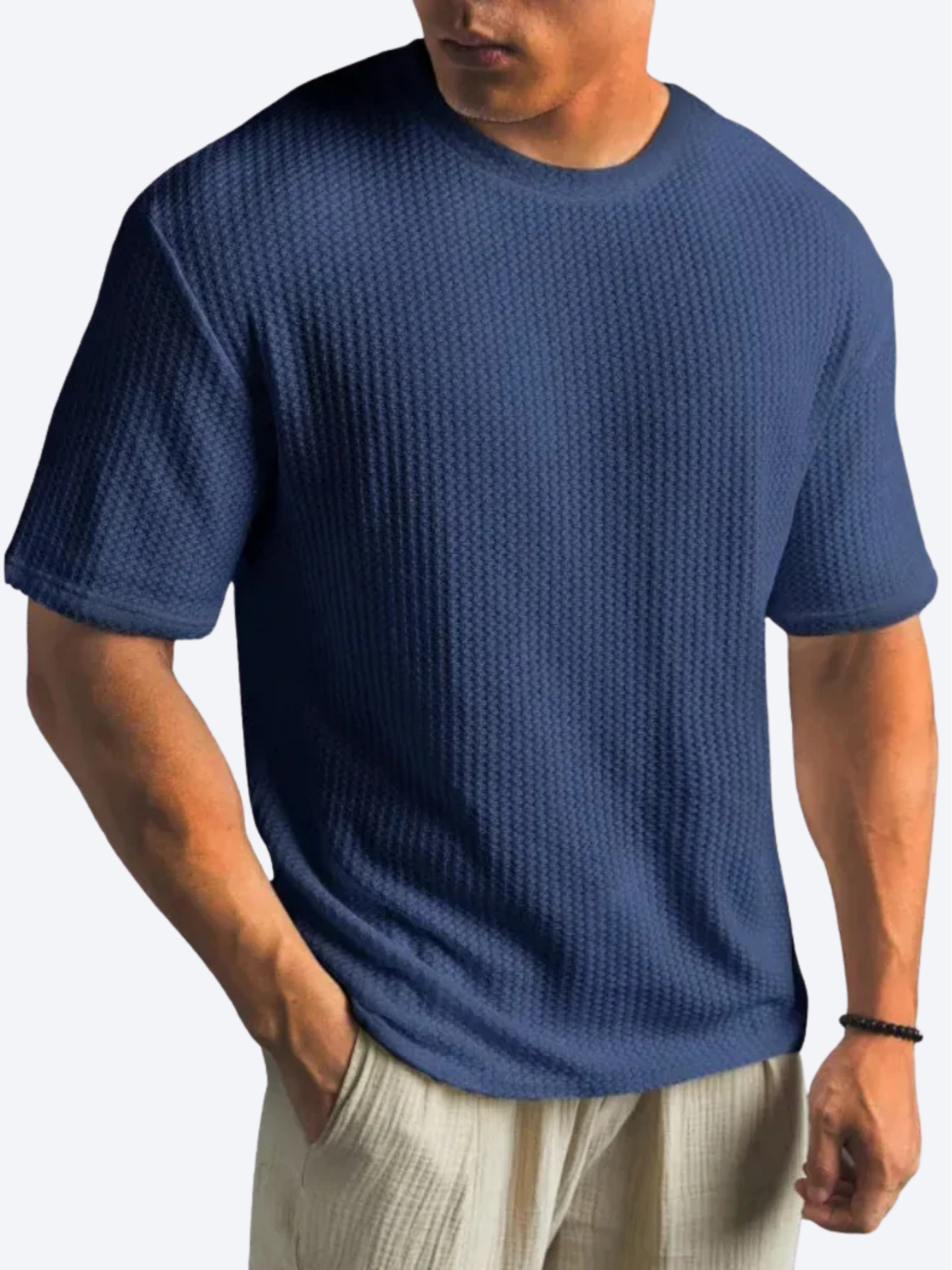 LAURENT MONACO | T-SHIRT CLASSIQUE À COL ROND POUR HOMMES