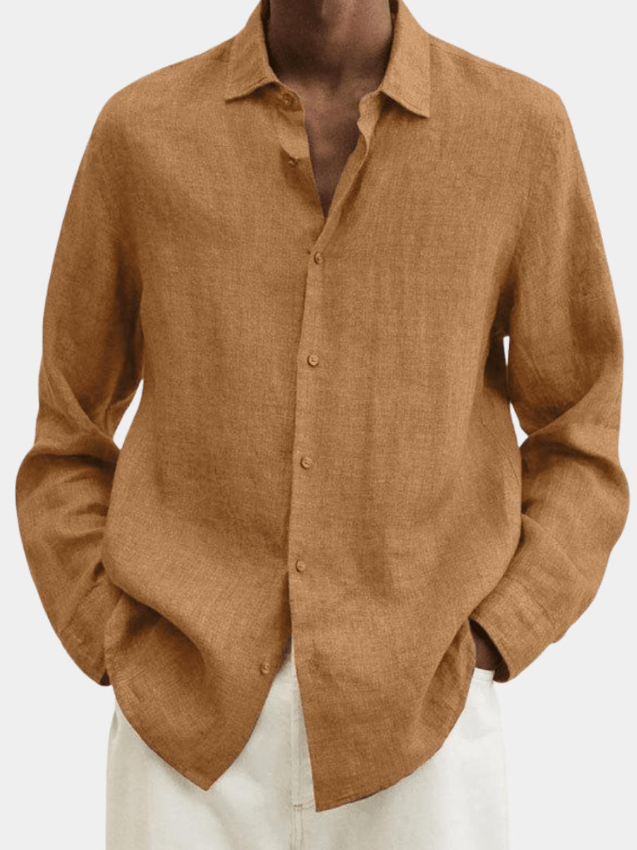 LAURENT MONACO | CHEMISE EN COTON ET LIN POUR HOMMES