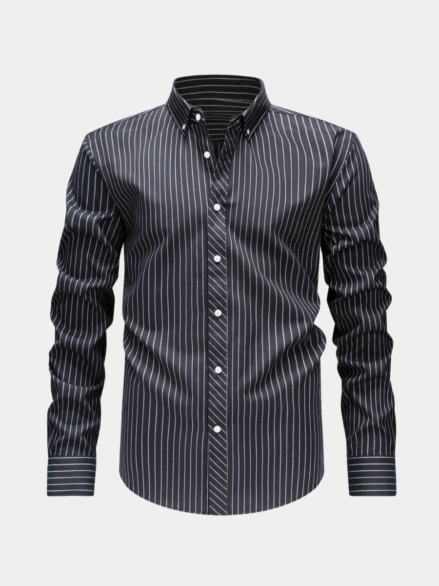 LAURENT MONACO | CHEMISE EN COTON À RAYURES POUR HOMMES