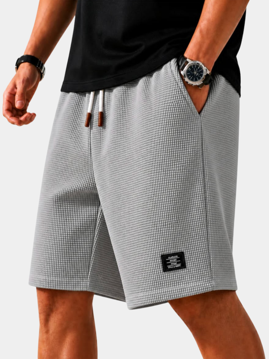LAURENT MONACO | SHORT EN TISSU GAUFFRÉ POUR HOMMES