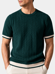 LAURENT MONACO | T-SHIRT EN MAILLE TEXTURÉE POUR HOMMES